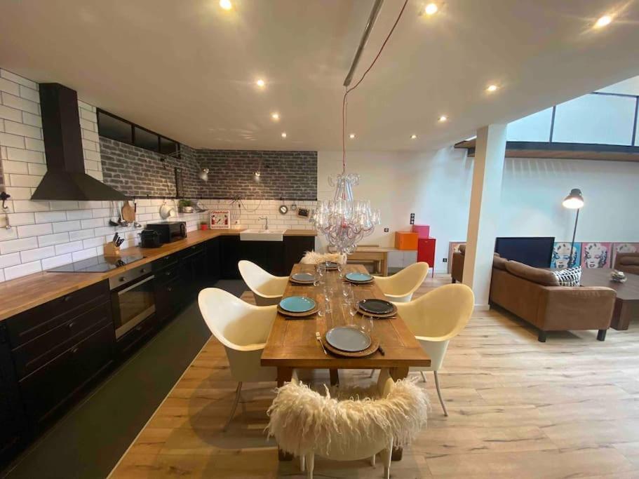 Rare ! Loft Atypique Centre-Ville Parking Jardin Reims Esterno foto